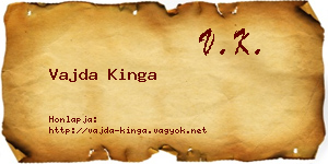 Vajda Kinga névjegykártya